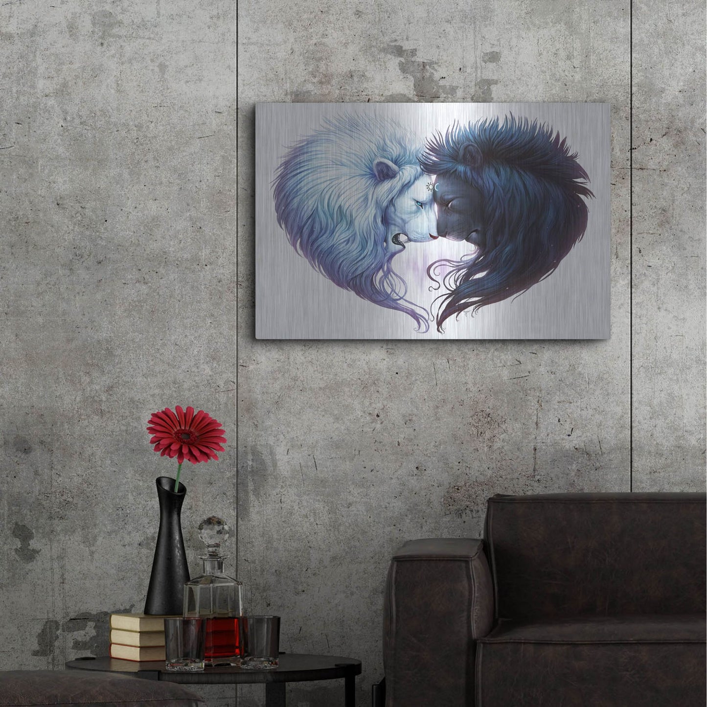 Luxe Metal Art 'Brotherhood' by JoJoesArt, Metal Wall Art,36x24