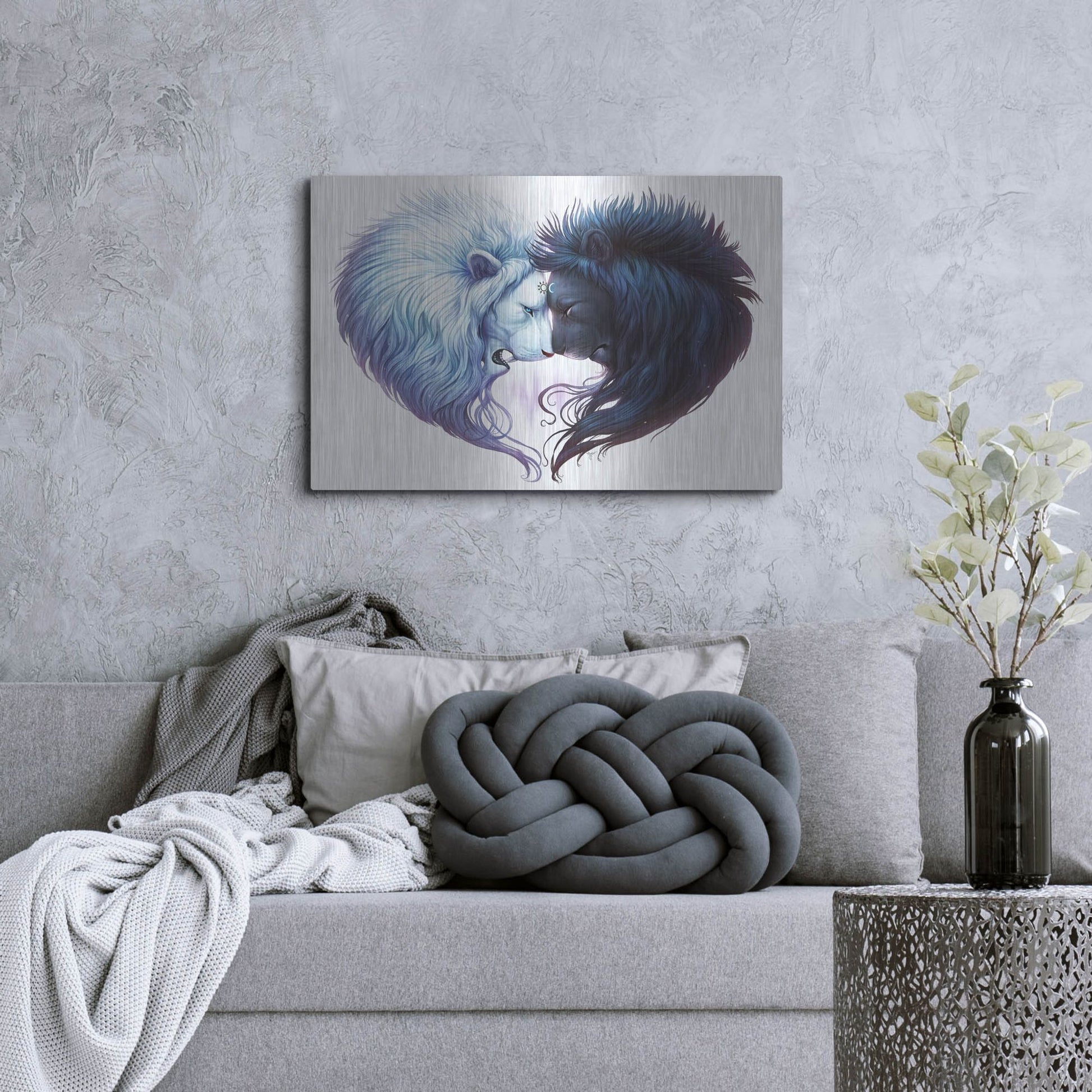 Luxe Metal Art 'Brotherhood' by JoJoesArt, Metal Wall Art,36x24