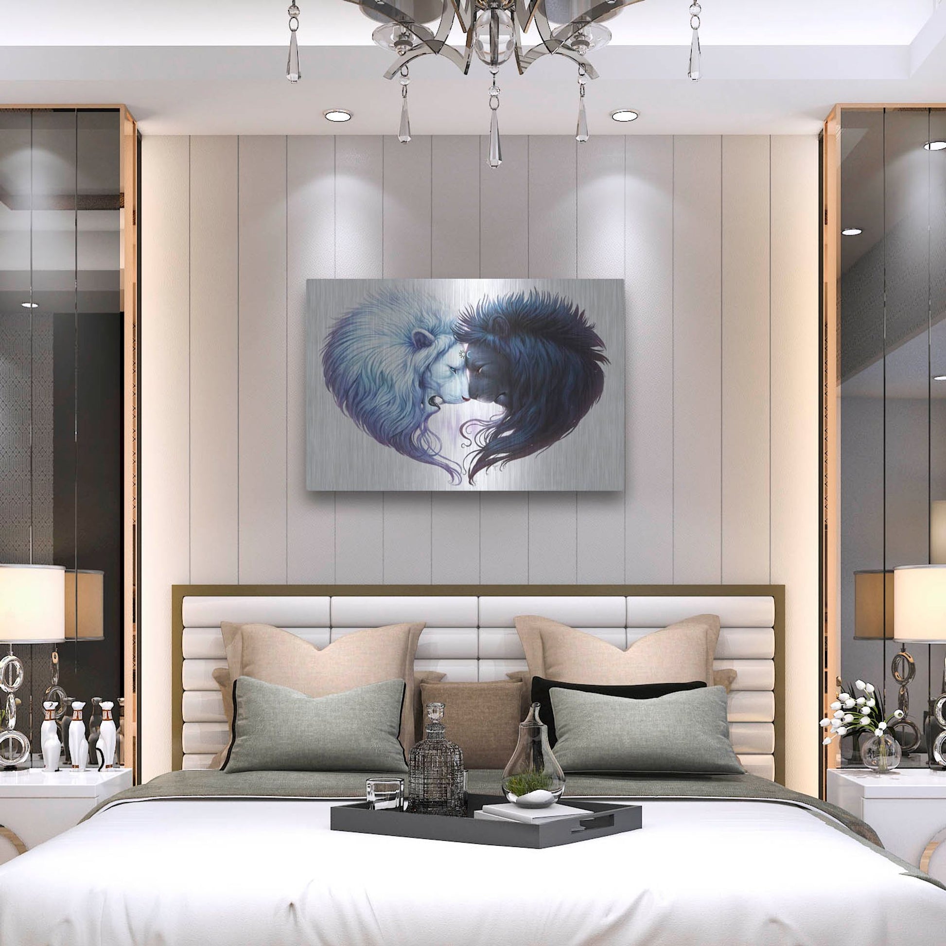 Luxe Metal Art 'Brotherhood' by JoJoesArt, Metal Wall Art,36x24