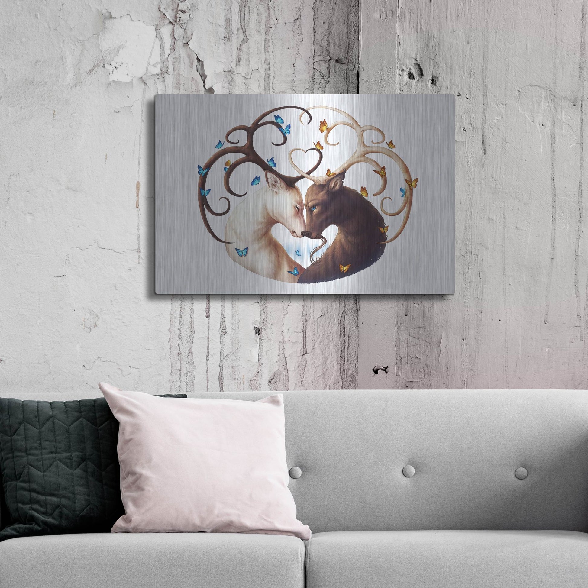 Luxe Metal Art 'Circle of Life' by JoJoesArt, Metal Wall Art,36x24