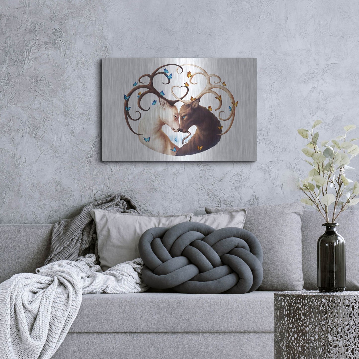 Luxe Metal Art 'Circle of Life' by JoJoesArt, Metal Wall Art,36x24