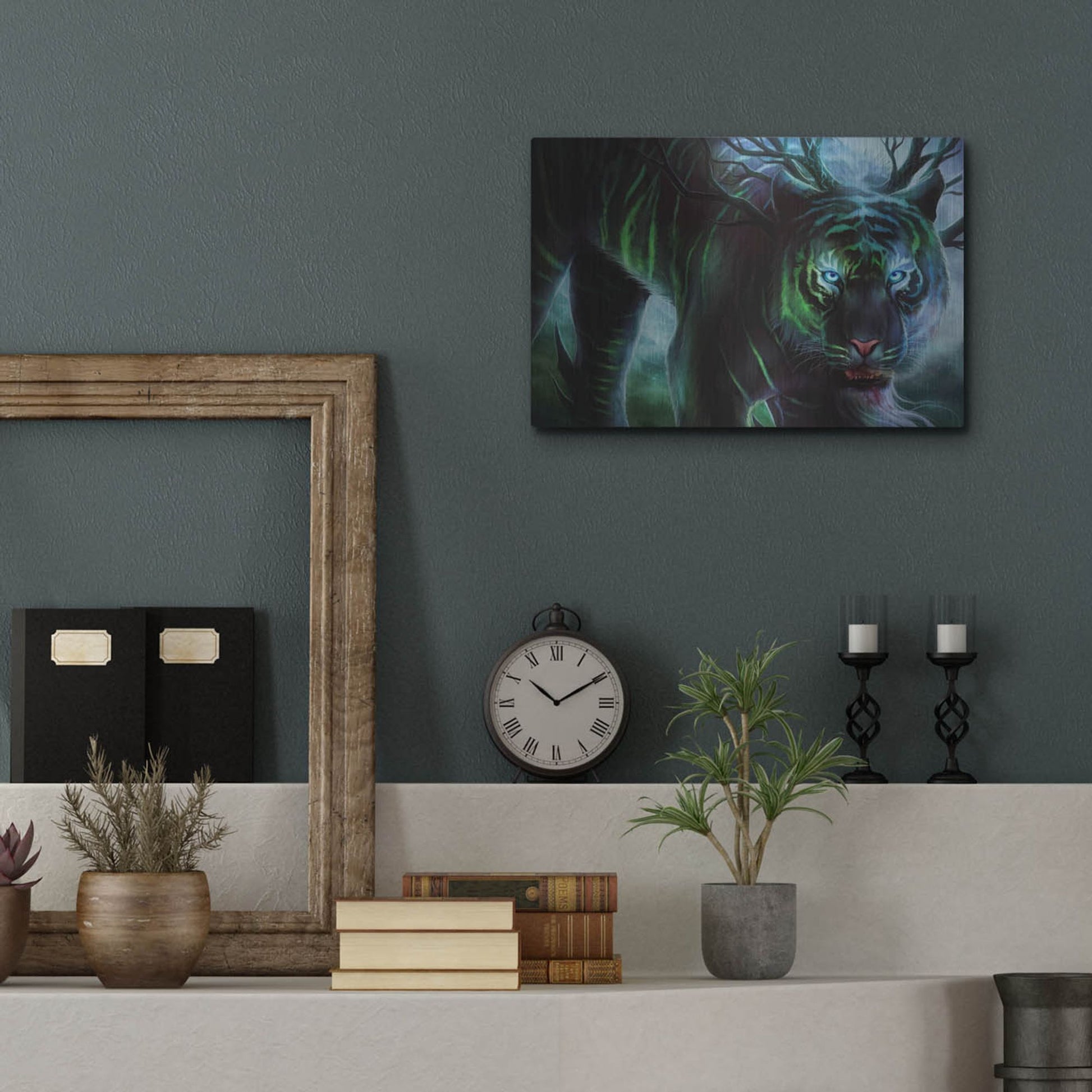 Luxe Metal Art 'Cold Stare' by JoJoesArt, Metal Wall Art,16x12