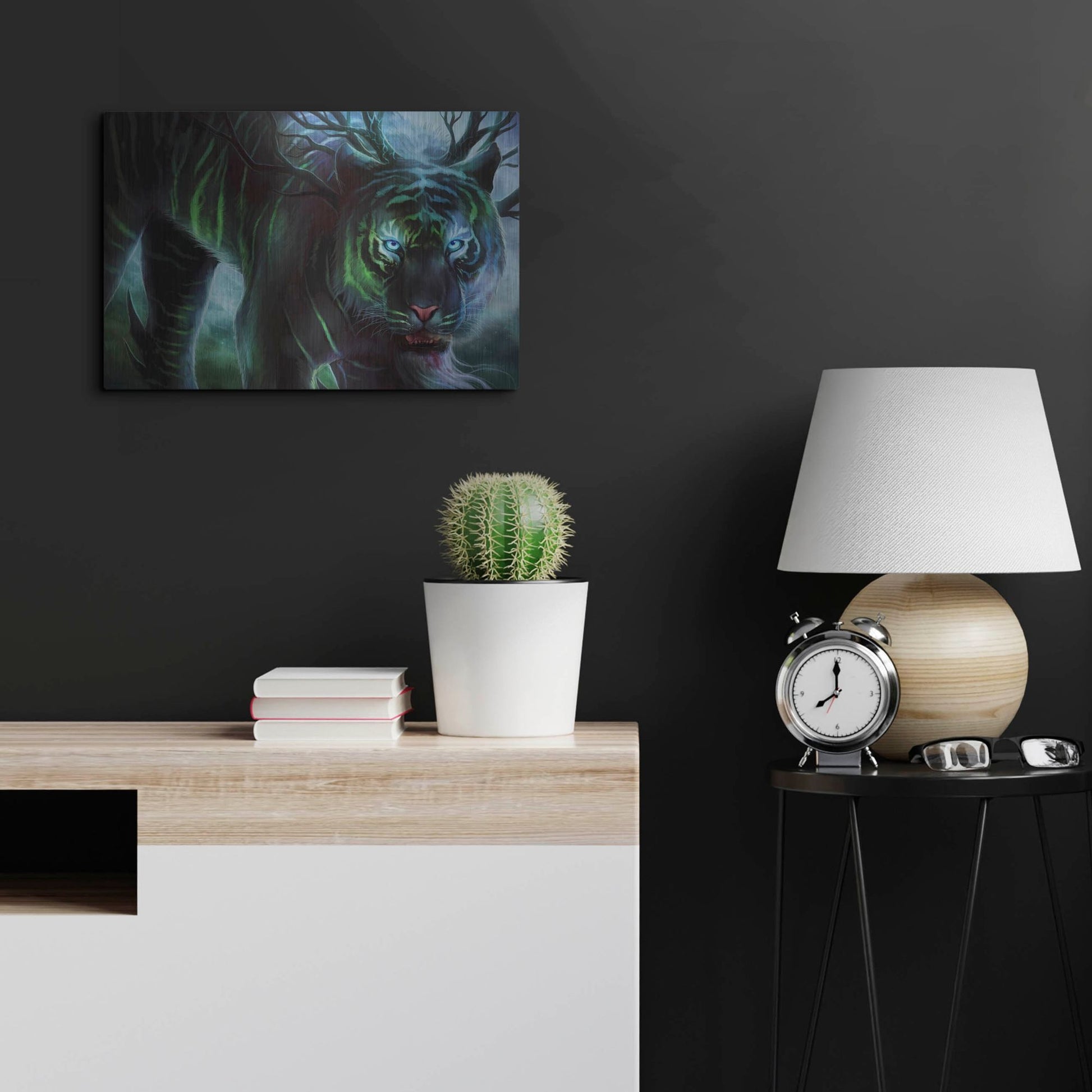 Luxe Metal Art 'Cold Stare' by JoJoesArt, Metal Wall Art,24x16