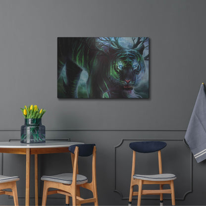 Luxe Metal Art 'Cold Stare' by JoJoesArt, Metal Wall Art,36x24