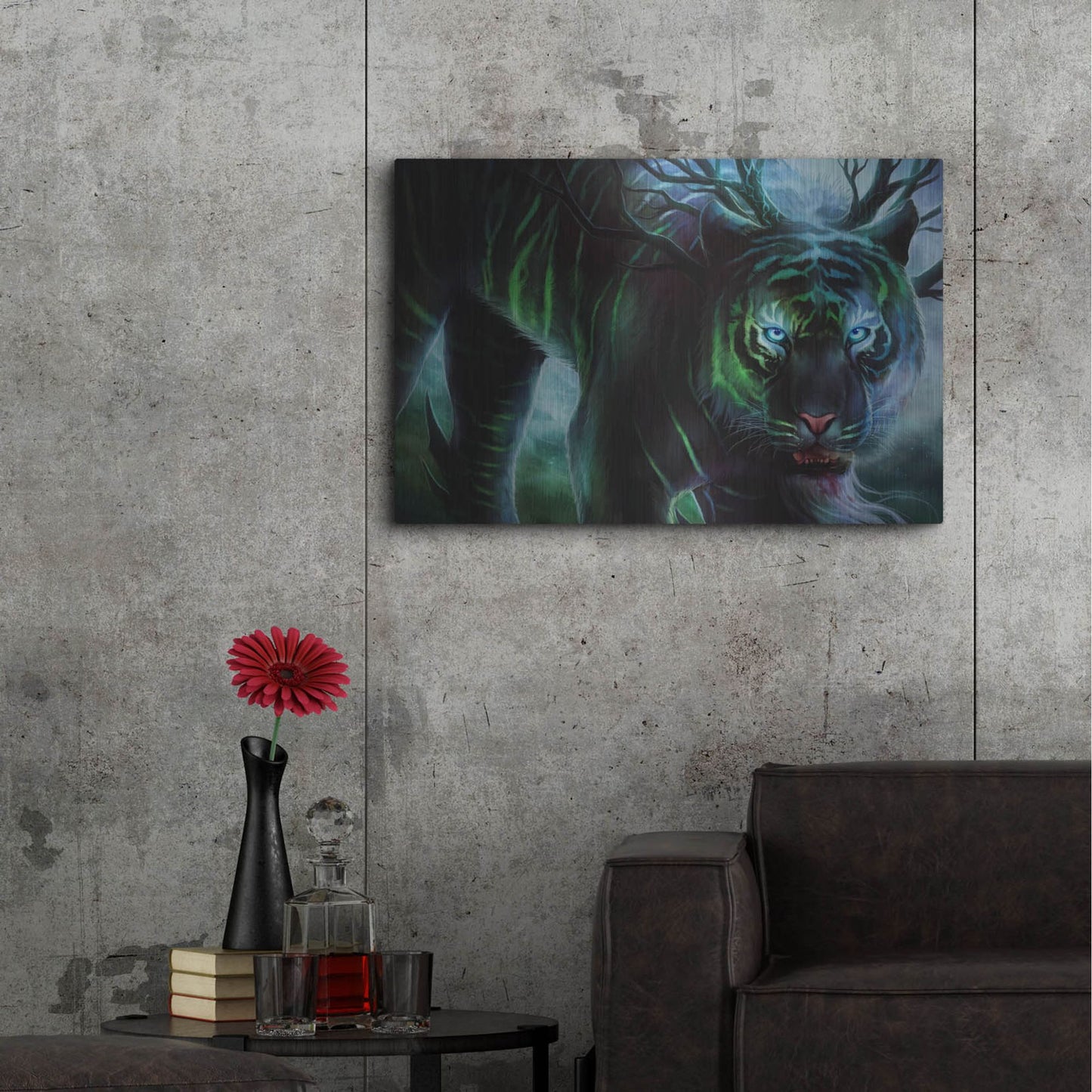 Luxe Metal Art 'Cold Stare' by JoJoesArt, Metal Wall Art,36x24