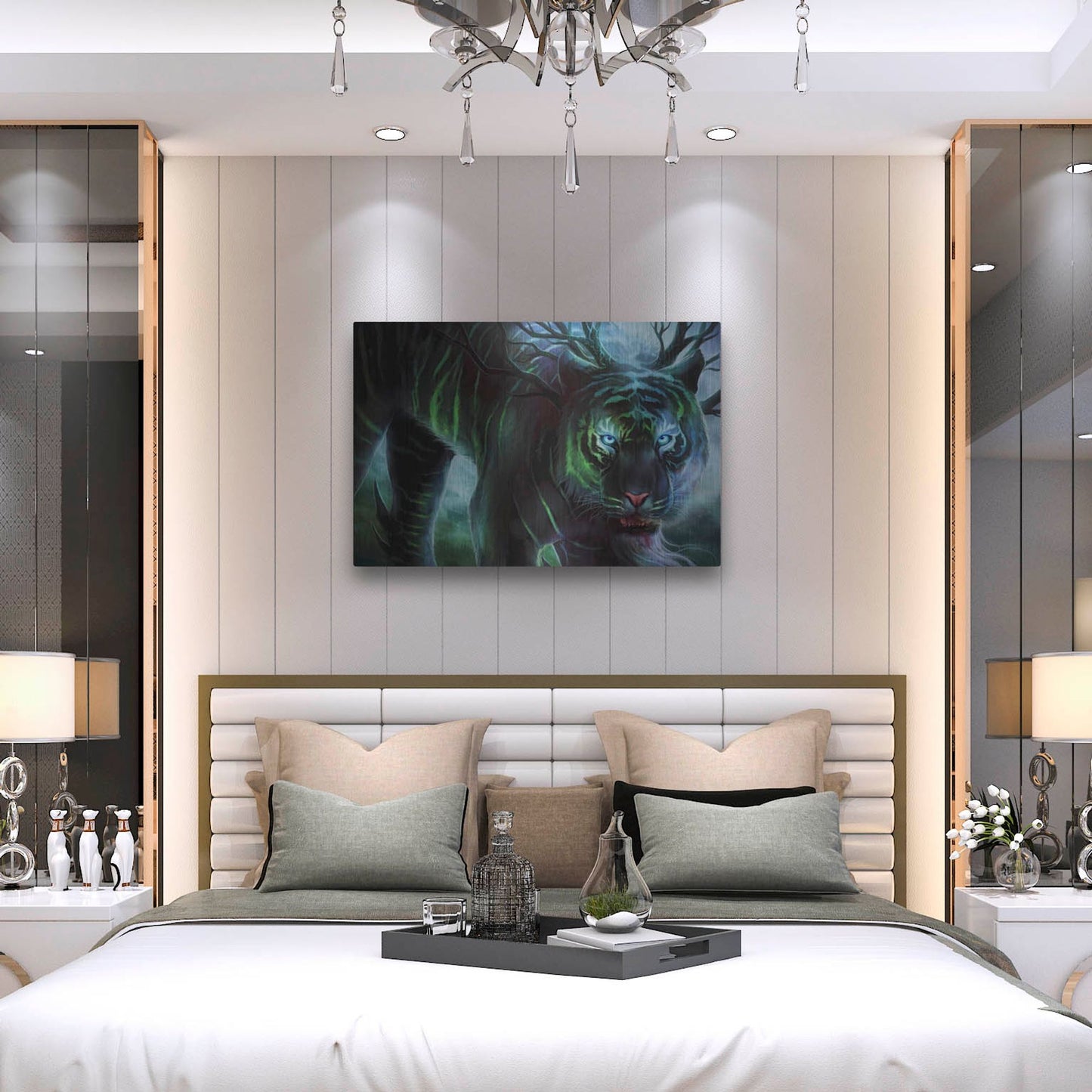 Luxe Metal Art 'Cold Stare' by JoJoesArt, Metal Wall Art,36x24