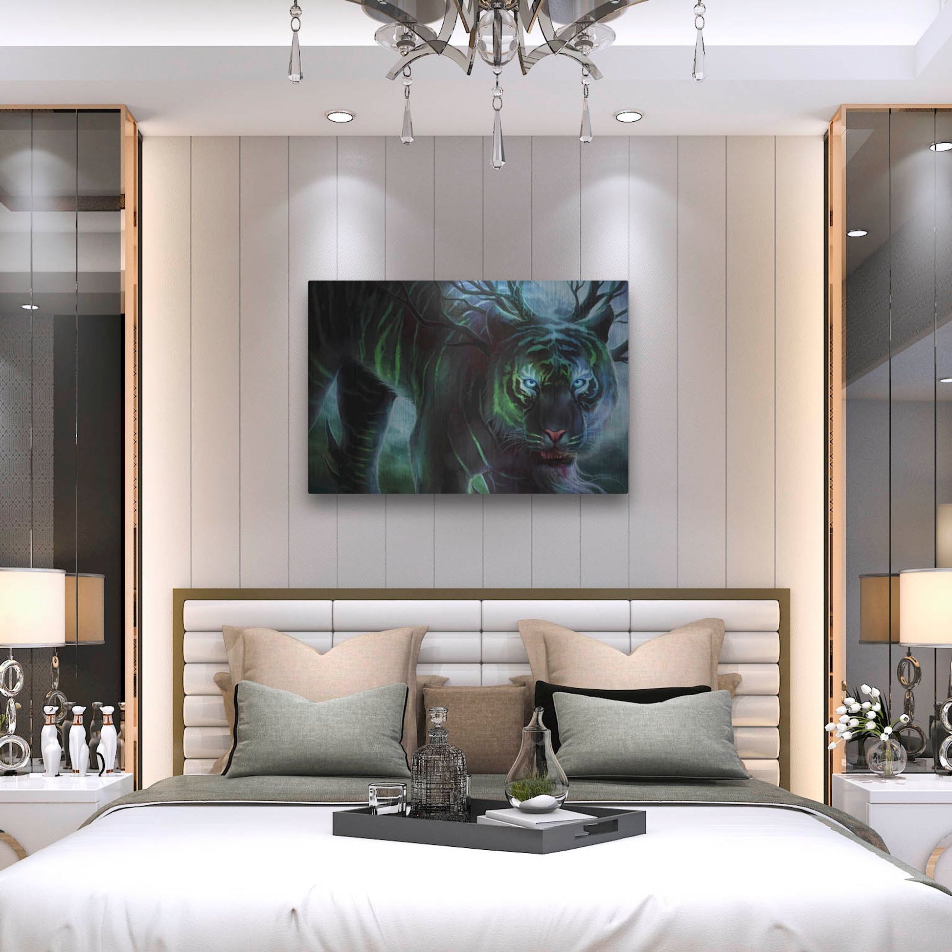 Luxe Metal Art 'Cold Stare' by JoJoesArt, Metal Wall Art,36x24