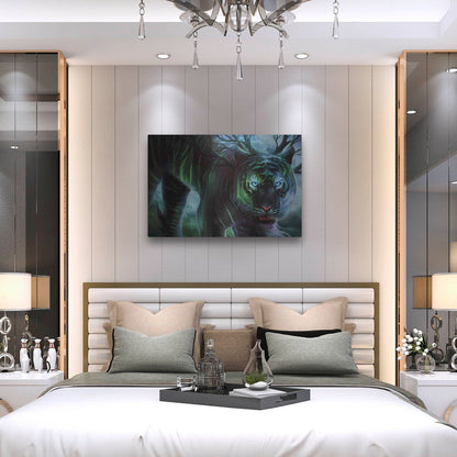 Luxe Metal Art 'Cold Stare' by JoJoesArt, Metal Wall Art,36x24