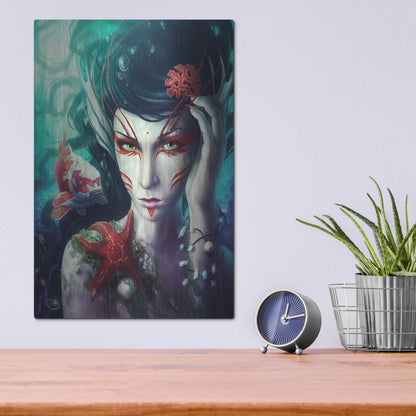 Luxe Metal Art 'Deep Sea' by JoJoesArt, Metal Wall Art,12x16