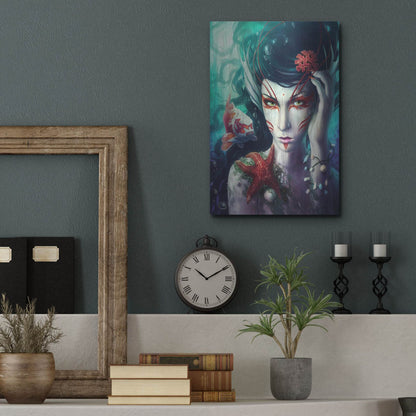 Luxe Metal Art 'Deep Sea' by JoJoesArt, Metal Wall Art,12x16