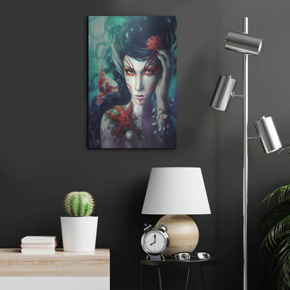 Luxe Metal Art 'Deep Sea' by JoJoesArt, Metal Wall Art,16x24