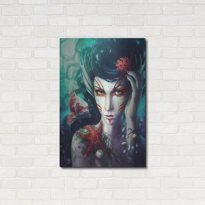 Luxe Metal Art 'Deep Sea' by JoJoesArt, Metal Wall Art,24x36