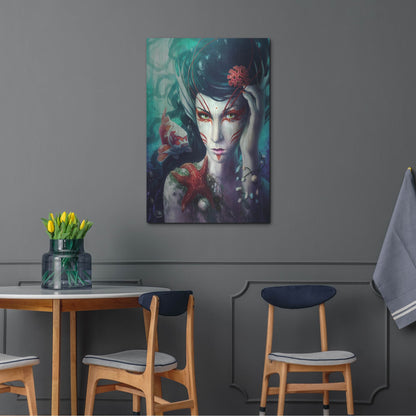 Luxe Metal Art 'Deep Sea' by JoJoesArt, Metal Wall Art,24x36