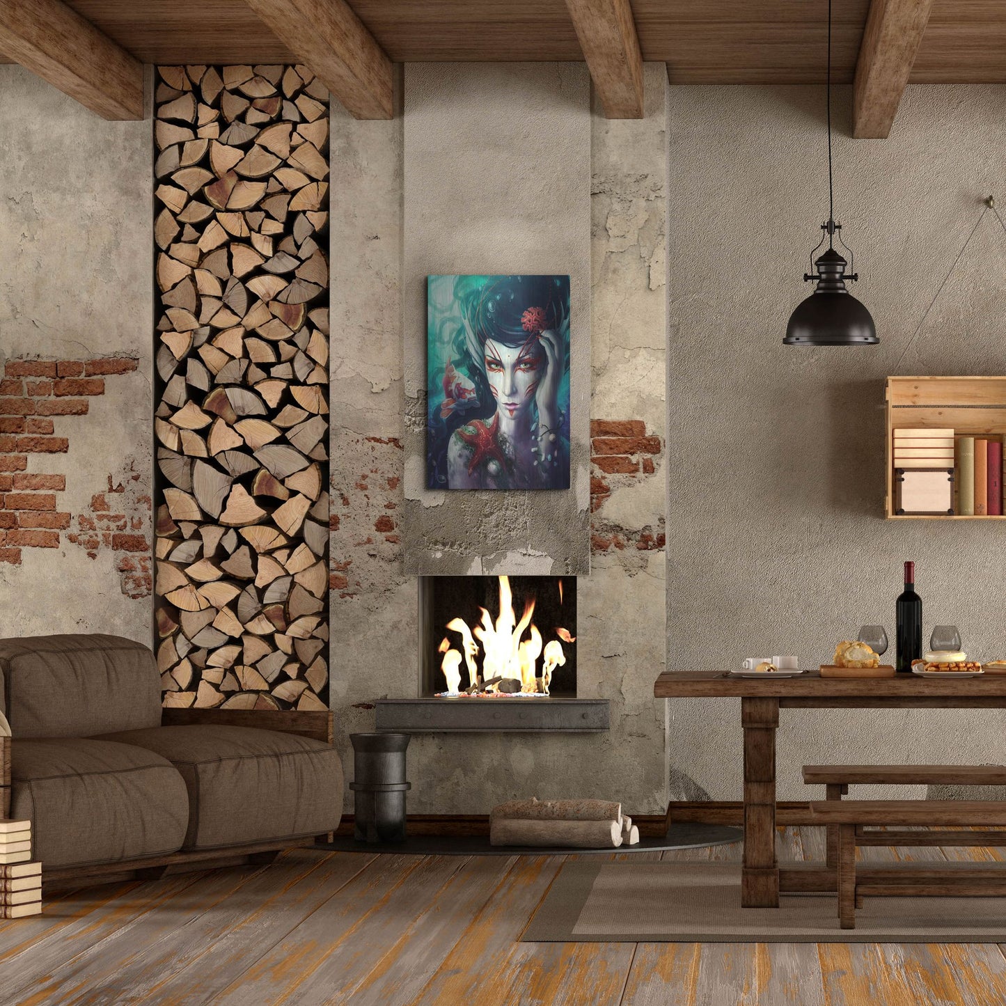 Luxe Metal Art 'Deep Sea' by JoJoesArt, Metal Wall Art,24x36