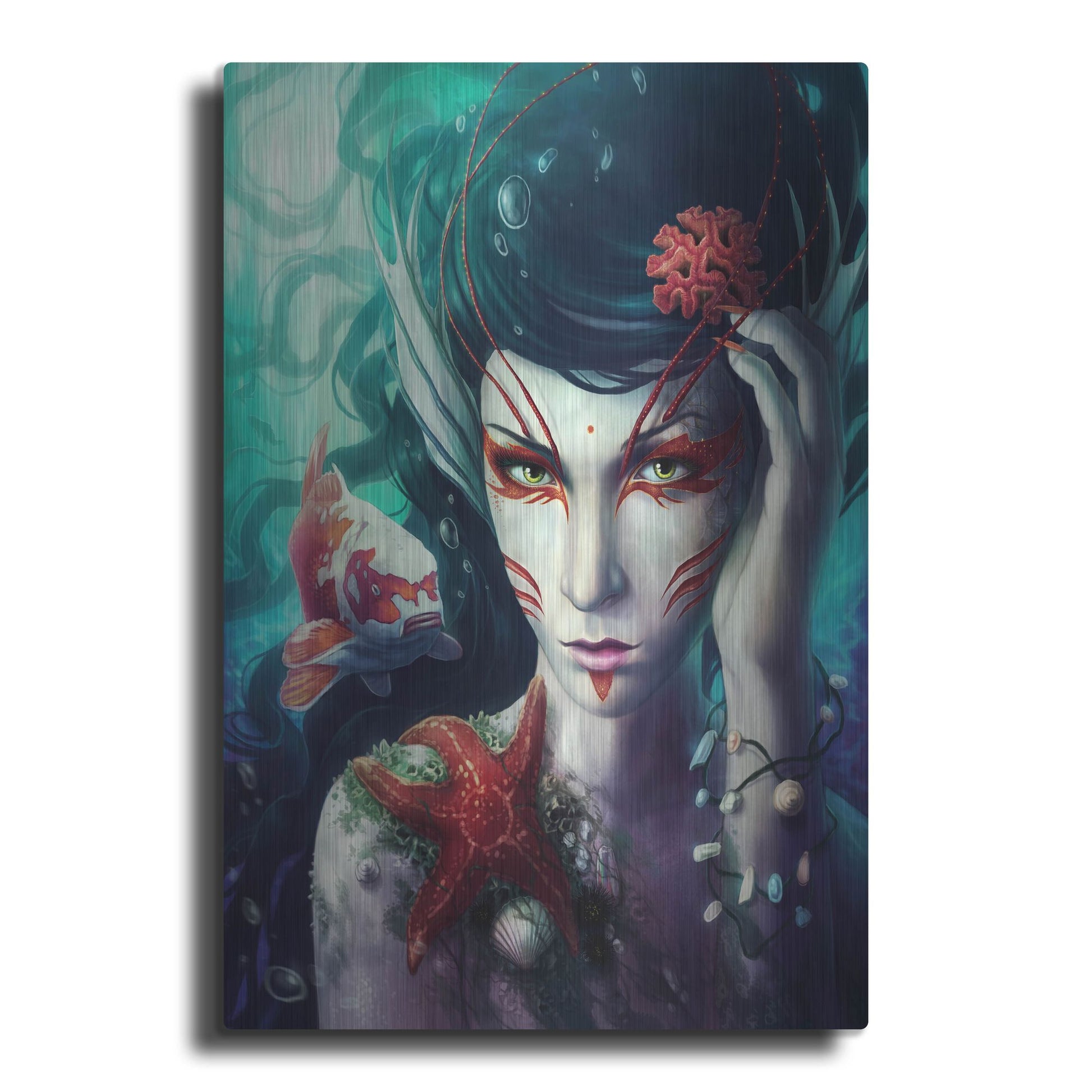 Luxe Metal Art 'Deep Sea' by JoJoesArt, Metal Wall Art