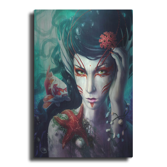 Luxe Metal Art 'Deep Sea' by JoJoesArt, Metal Wall Art