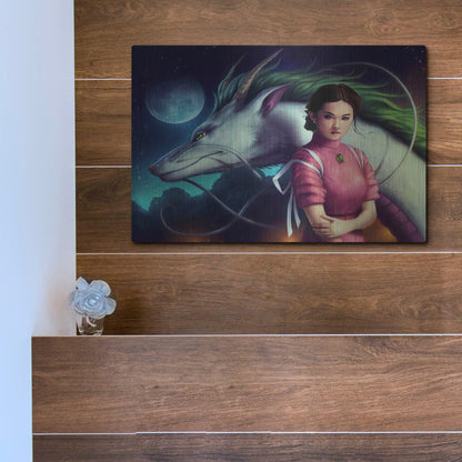 Luxe Metal Art 'Dragon Night' by JoJoesArt, Metal Wall Art,16x12