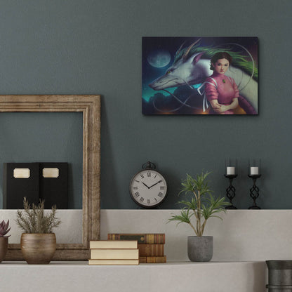 Luxe Metal Art 'Dragon Night' by JoJoesArt, Metal Wall Art,16x12