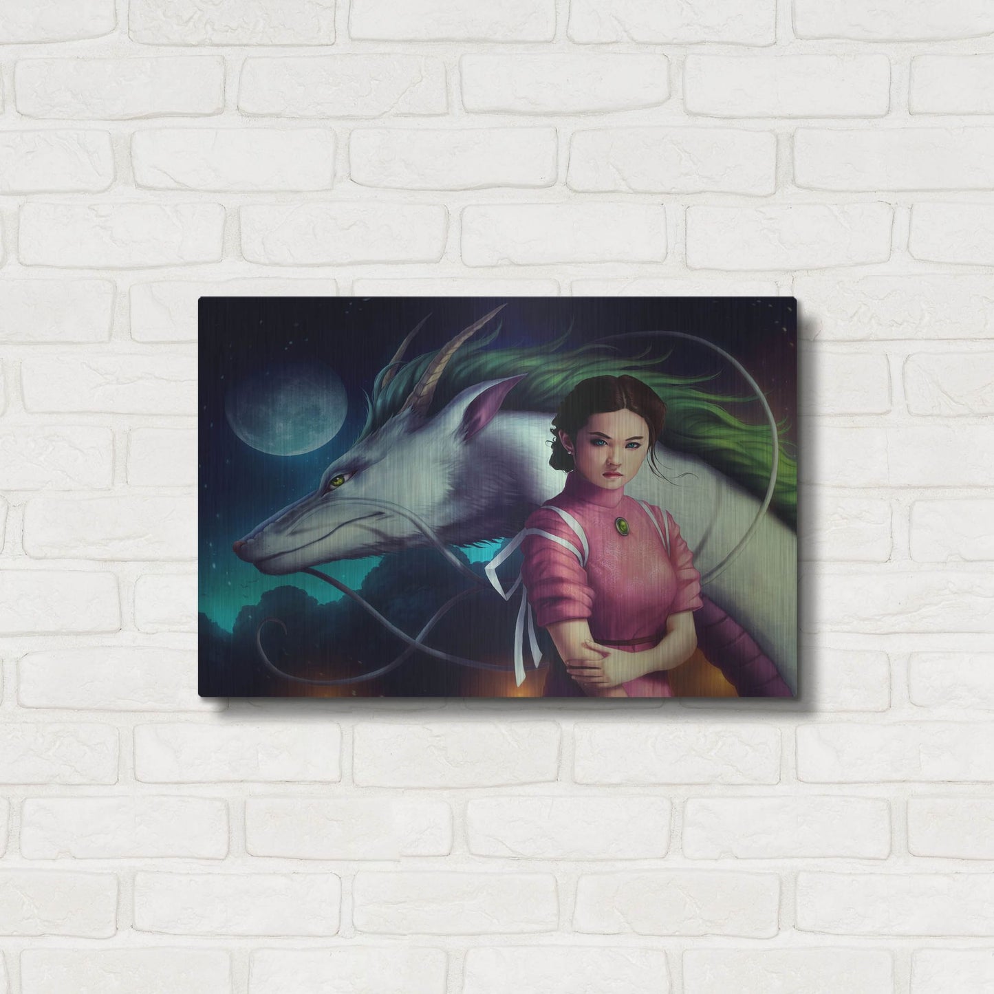 Luxe Metal Art 'Dragon Night' by JoJoesArt, Metal Wall Art,24x16