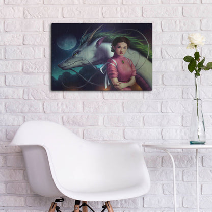 Luxe Metal Art 'Dragon Night' by JoJoesArt, Metal Wall Art,24x16