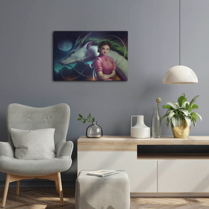 Luxe Metal Art 'Dragon Night' by JoJoesArt, Metal Wall Art,24x16