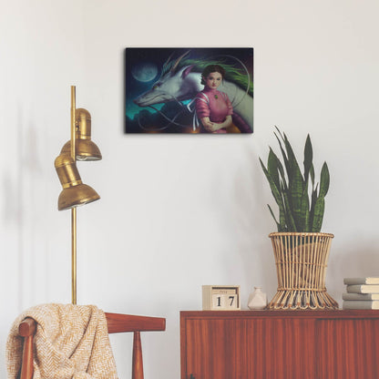 Luxe Metal Art 'Dragon Night' by JoJoesArt, Metal Wall Art,24x16