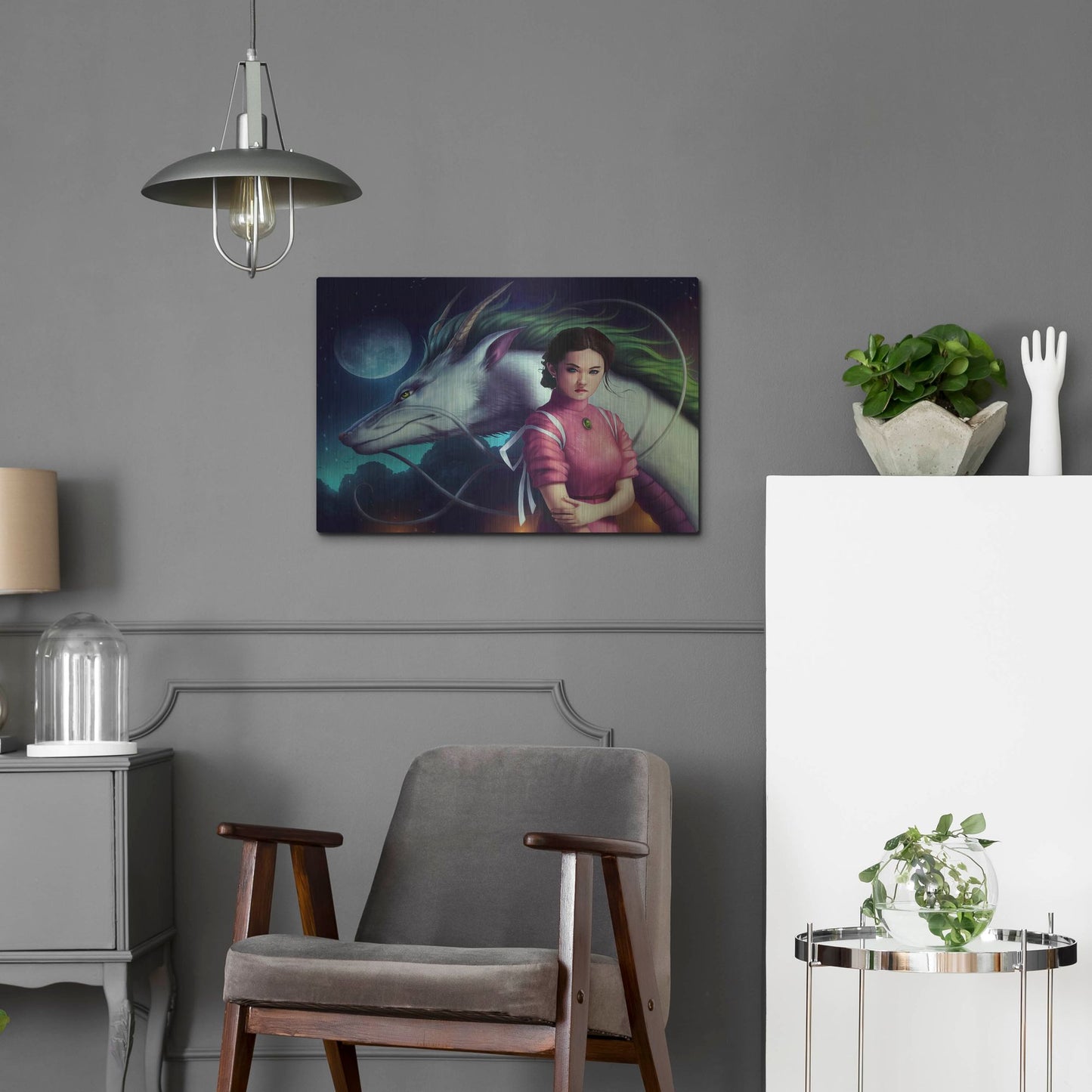 Luxe Metal Art 'Dragon Night' by JoJoesArt, Metal Wall Art,24x16