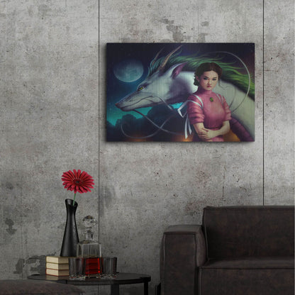 Luxe Metal Art 'Dragon Night' by JoJoesArt, Metal Wall Art,36x24