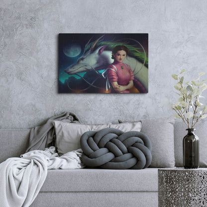 Luxe Metal Art 'Dragon Night' by JoJoesArt, Metal Wall Art,36x24