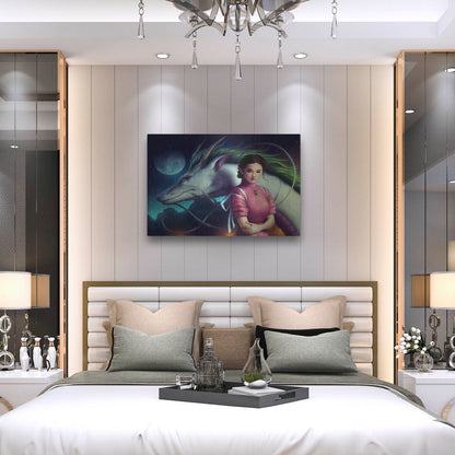 Luxe Metal Art 'Dragon Night' by JoJoesArt, Metal Wall Art,36x24