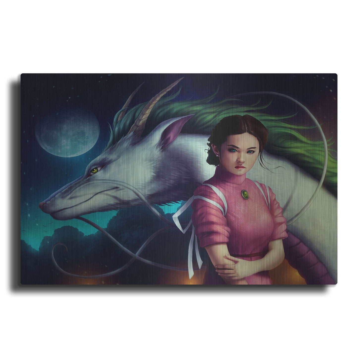 Luxe Metal Art 'Dragon Night' by JoJoesArt, Metal Wall Art