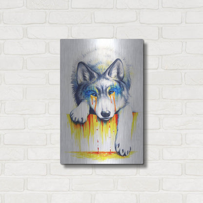 Luxe Metal Art 'Drowning in Tears' by JoJoesArt, Metal Wall Art,16x24