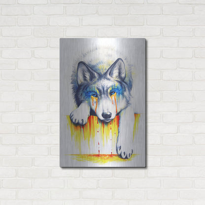 Luxe Metal Art 'Drowning in Tears' by JoJoesArt, Metal Wall Art,24x36