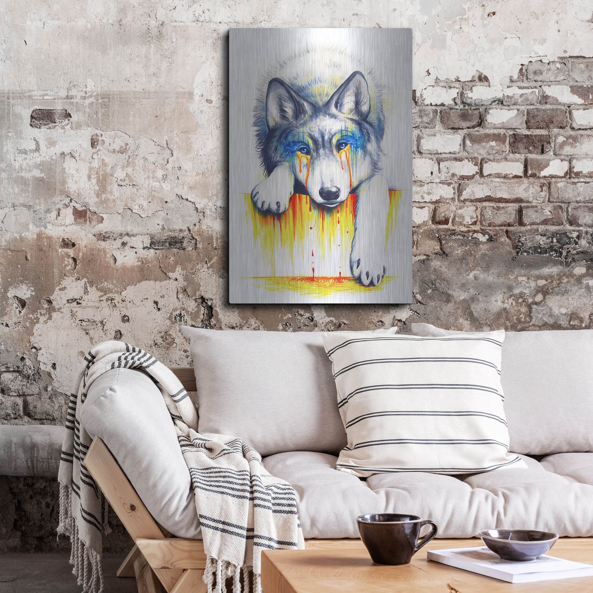 Luxe Metal Art 'Drowning in Tears' by JoJoesArt, Metal Wall Art,24x36