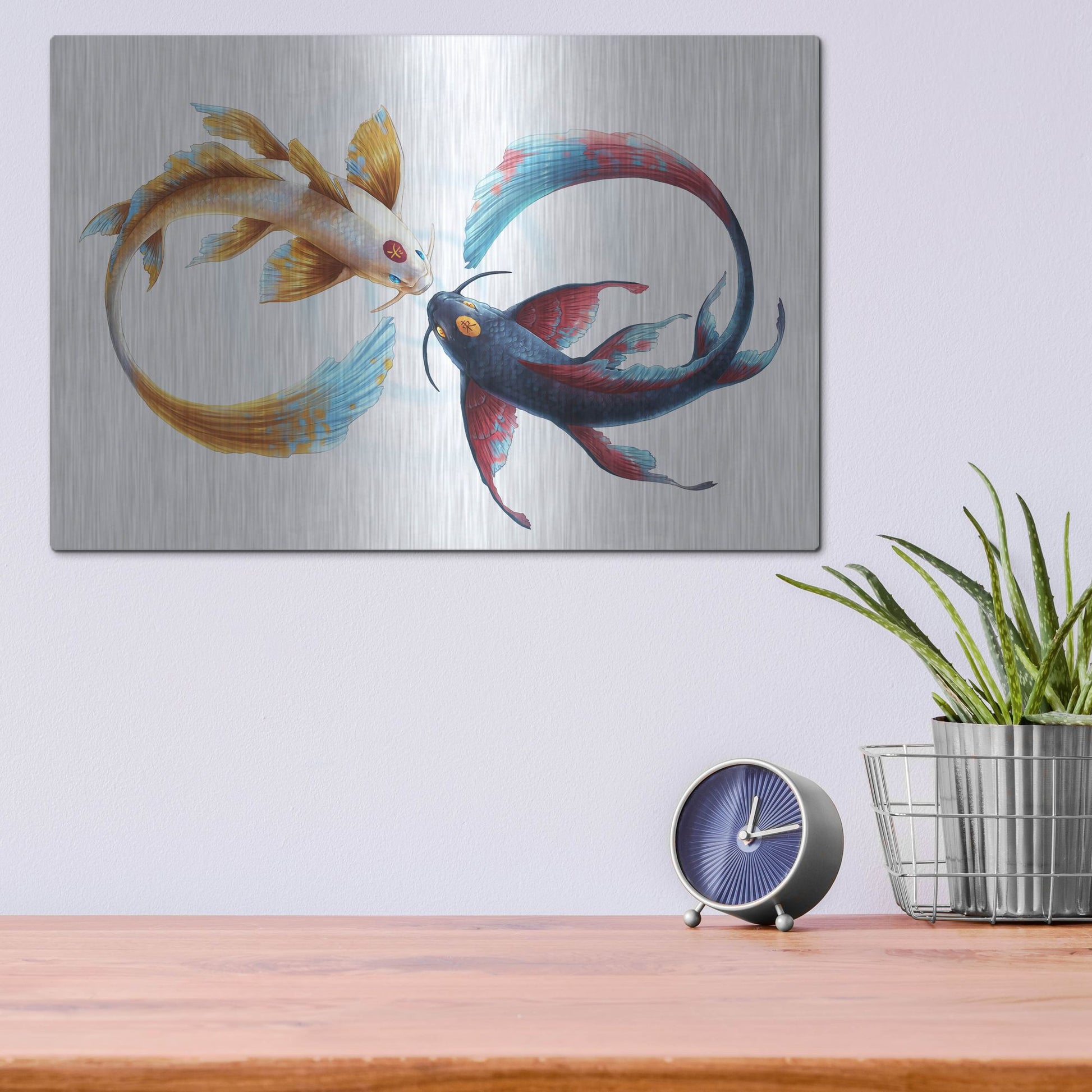 Luxe Metal Art 'Eternal Bond' by JoJoesArt, Metal Wall Art,16x12