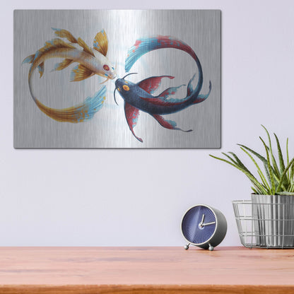 Luxe Metal Art 'Eternal Bond' by JoJoesArt, Metal Wall Art,16x12