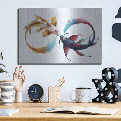 Luxe Metal Art 'Eternal Bond' by JoJoesArt, Metal Wall Art,16x12