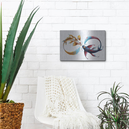 Luxe Metal Art 'Eternal Bond' by JoJoesArt, Metal Wall Art,16x12