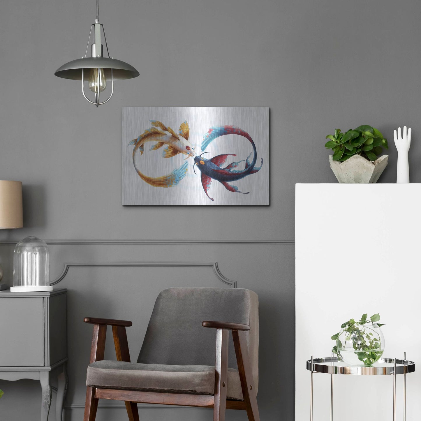 Luxe Metal Art 'Eternal Bond' by JoJoesArt, Metal Wall Art,24x16