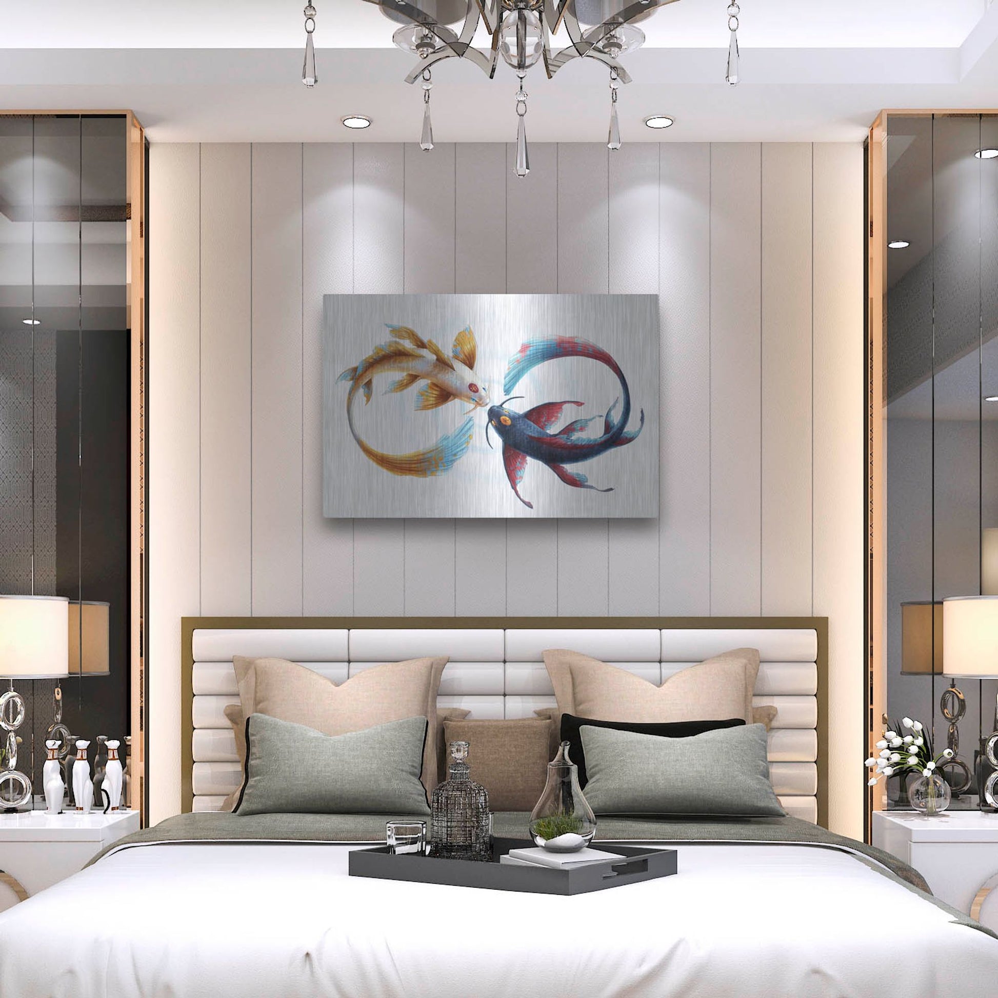 Luxe Metal Art 'Eternal Bond' by JoJoesArt, Metal Wall Art,36x24