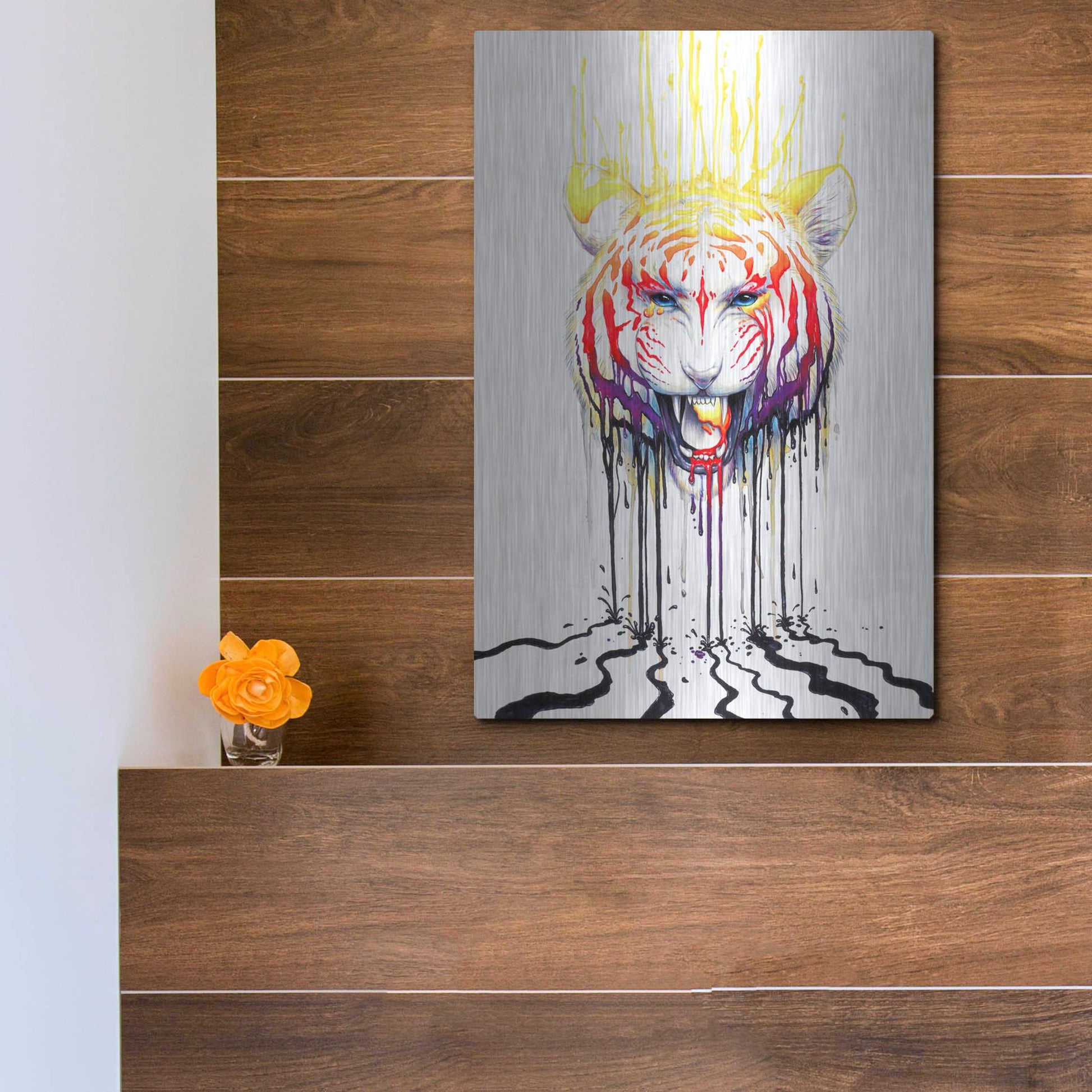 Luxe Metal Art 'Fading' by JoJoesArt, Metal Wall Art,12x16