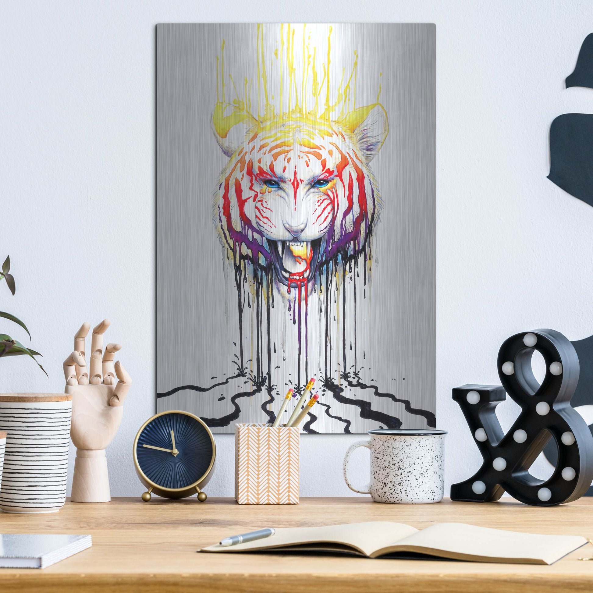 Luxe Metal Art 'Fading' by JoJoesArt, Metal Wall Art,12x16