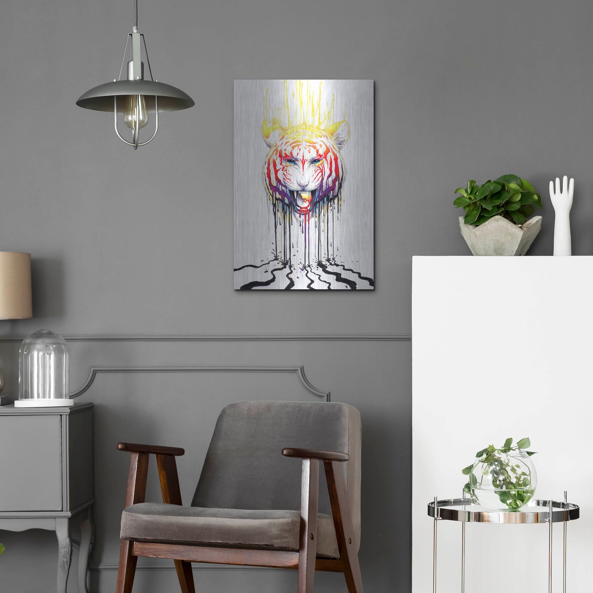 Luxe Metal Art 'Fading' by JoJoesArt, Metal Wall Art,16x24