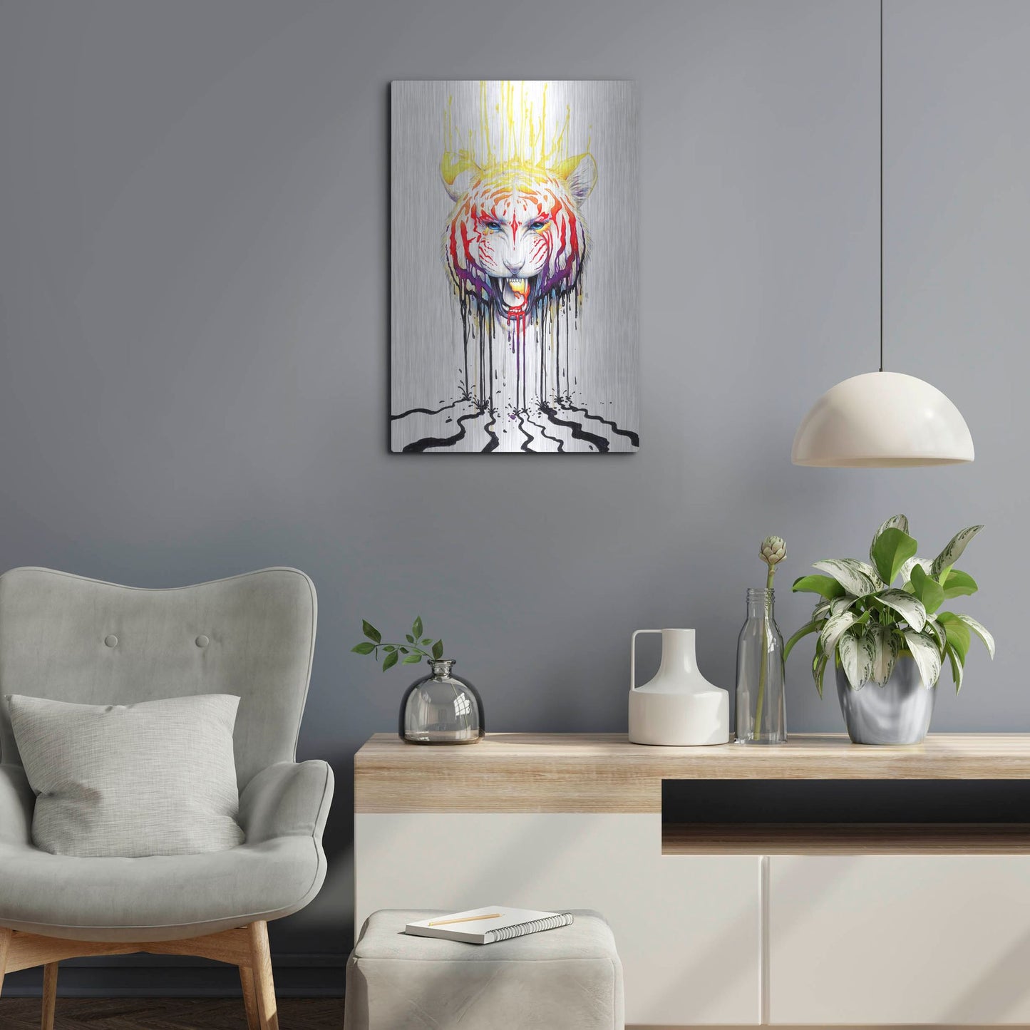 Luxe Metal Art 'Fading' by JoJoesArt, Metal Wall Art,16x24