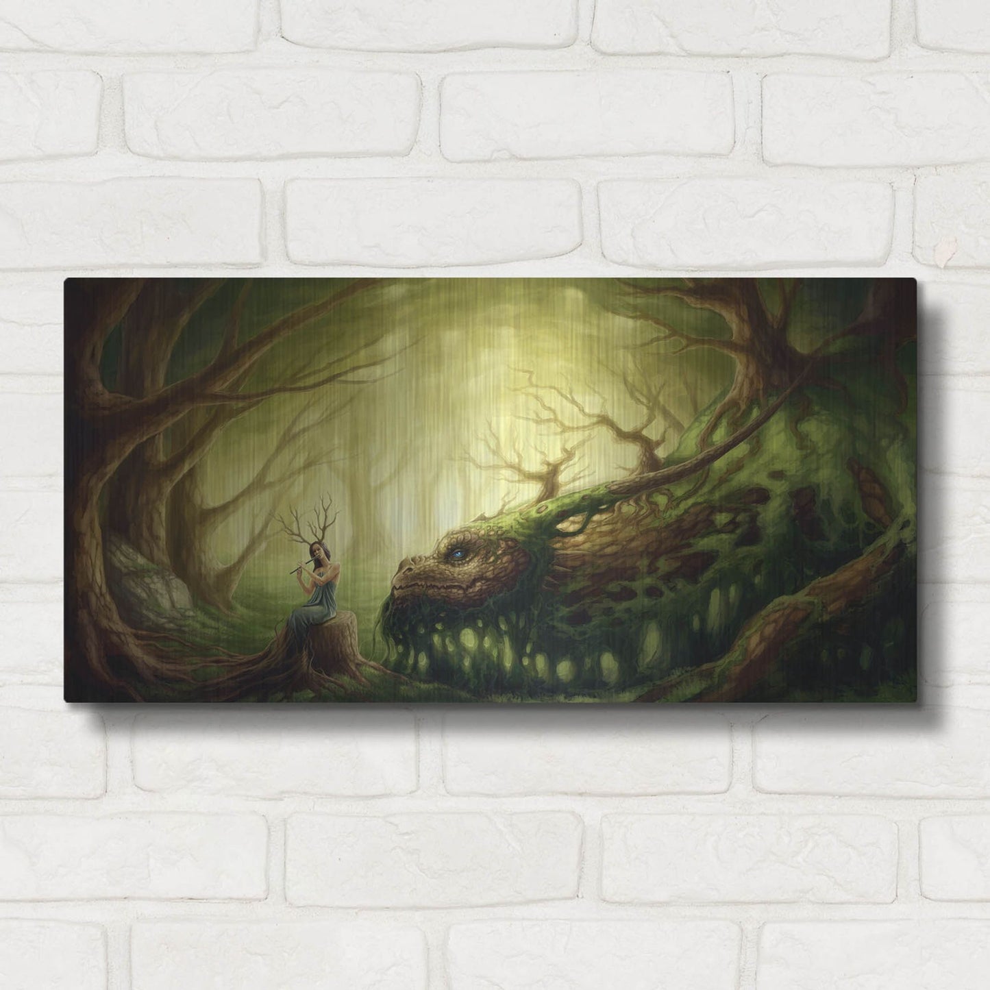 Luxe Metal Art 'Forgotten Fairytales' by JoJoesArt, Metal Wall Art,24x12