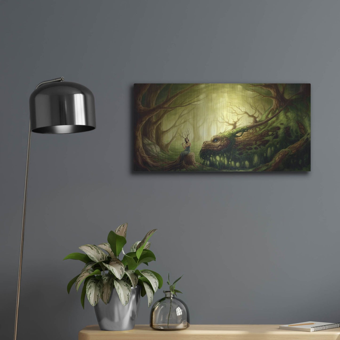 Luxe Metal Art 'Forgotten Fairytales' by JoJoesArt, Metal Wall Art,24x12