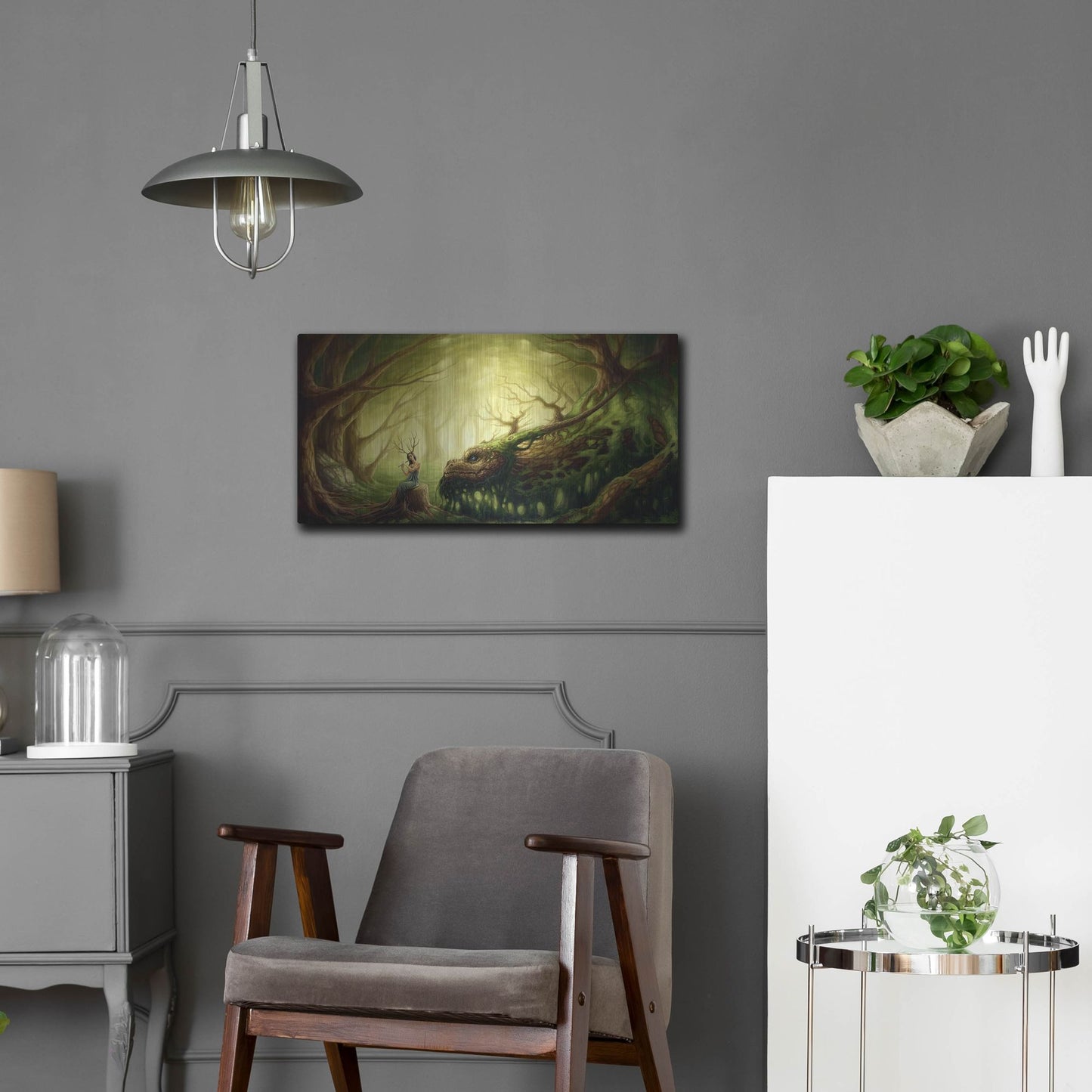 Luxe Metal Art 'Forgotten Fairytales' by JoJoesArt, Metal Wall Art,24x12