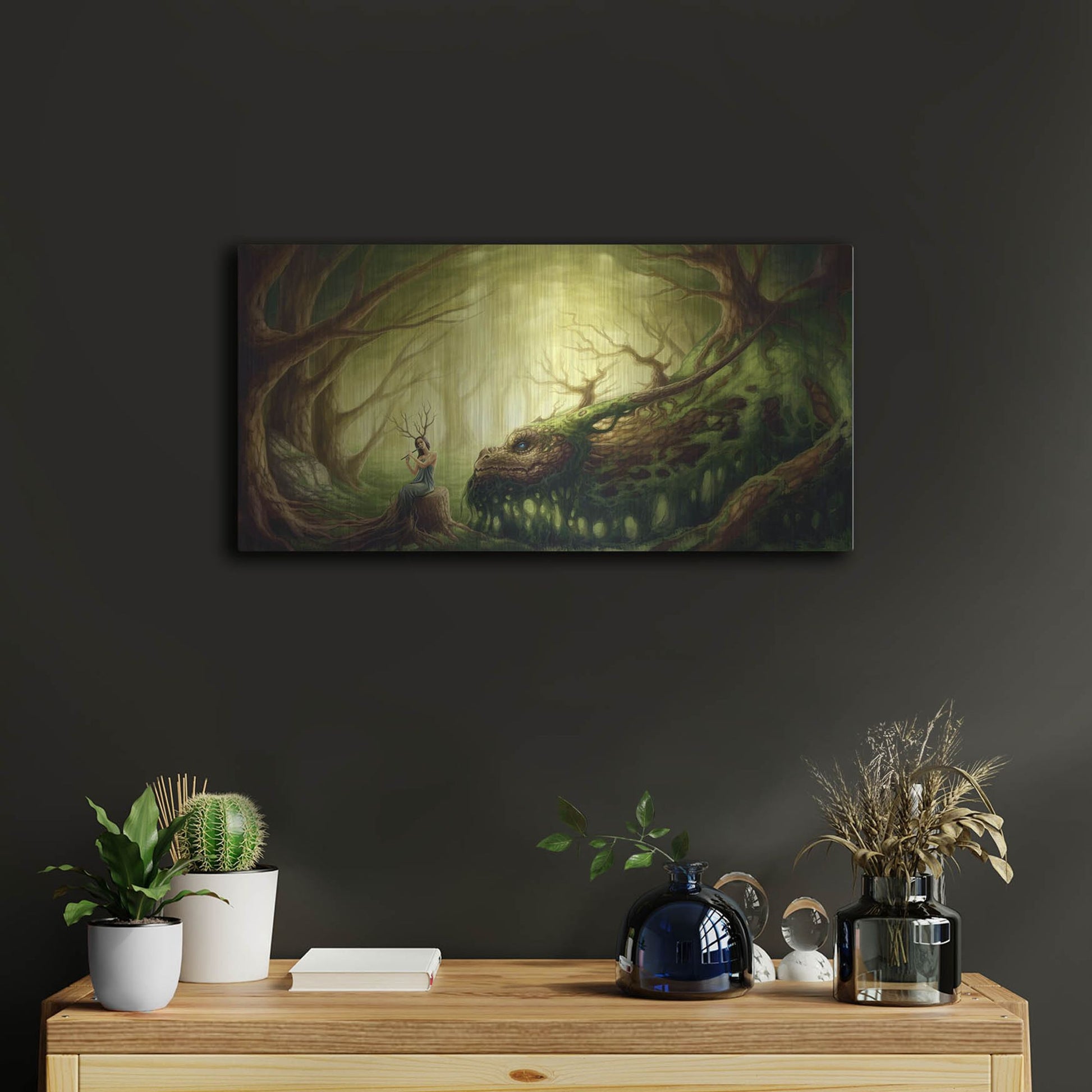 Luxe Metal Art 'Forgotten Fairytales' by JoJoesArt, Metal Wall Art,24x12