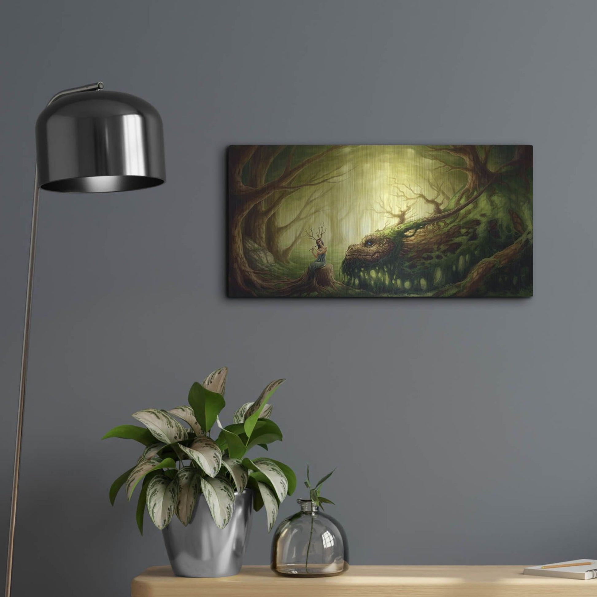 Luxe Metal Art 'Forgotten Fairytales' by JoJoesArt, Metal Wall Art,24x12