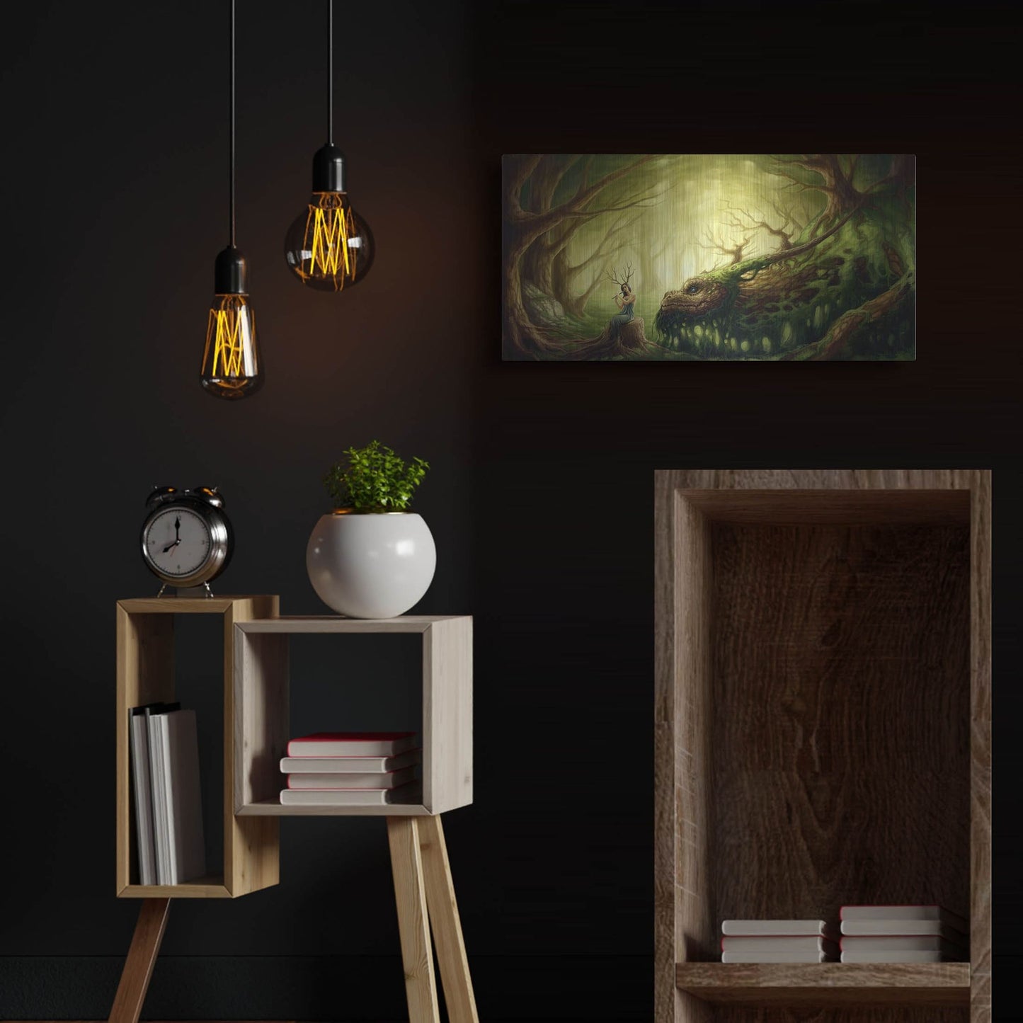 Luxe Metal Art 'Forgotten Fairytales' by JoJoesArt, Metal Wall Art,24x12